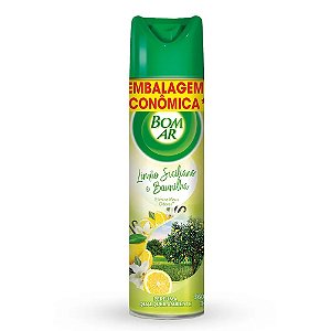 Aromatizante Odorizador Purificador De Ar Bom Ar Aerossol Limao Siciliano Com Baunilha 360Ml - Embalagem 1X360 ML