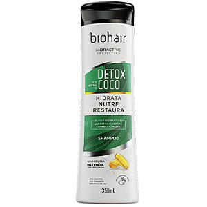 Shampoo Biohair Detox Oleo De Coco - Embalagem 1X350 ML