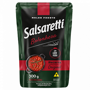Molho De Tomate Salsaretti Bolonhesa Sache - Embalagem 32X300 GR - Preço Unitário R$3,13