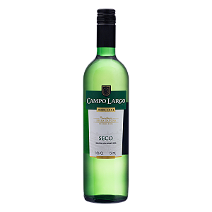 Vinho Campo Largo Branco Seco - Embalagem 12X750 ML - Preço Unitário R$17,18