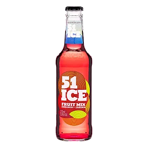 Vodka Ice 51 Long Neck Fruit Mix Morango Com Laranja - Embalagem 6X275 ML - Preço Unitário R$5,92