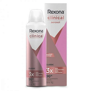 Desodorante Aerossol Rexona Clinical Feminino Classic - Embalagem 1X91 GR