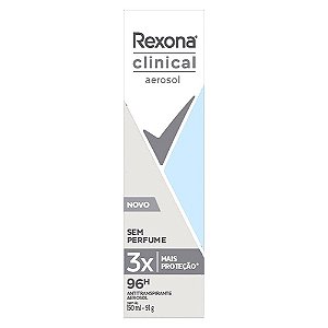 Desodorante Aerossol Rexona Clinical Sem Perfume - Embalagem 1X91 GR