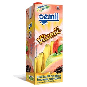 Bebida Lactea Cemil Frutas Vitamil - Embalagem 12X1 LT - Preço Unitário R$5,78