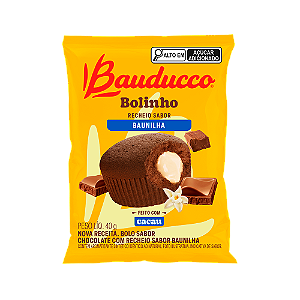 Bolinho Bauducco Chocolate Com Recheio De Baunilha 40Gr - Embalagem 16X40 GR - Preço Unitário R$1,95