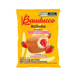 Bolinho Bauducco Baunilha Com Recheio De Morango 40Gr - Embalagem 16X40 GR - Preço Unitário R$1,95