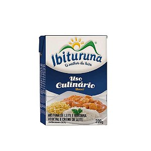 Creme Culinario Mistura de Leite e Gordura Vegetal e Creme de Leite Ibituruna - Embalagem 27X200 GR - Preço Unitário R$2,04