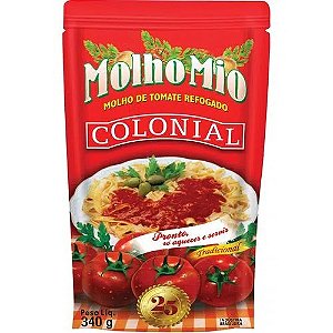 Molho De Tomate Colonial Mio Tradicional Sache - Embalagem 36X190 GR - Preço Unitário R$1,38