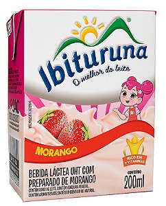 Bebida Lactea Ibituruna Morango - Embalagem 27X200 ML - Preço Unitário R$0,87
