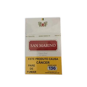 Cigarro San Marino Box Vermelho - Embalagem 10X1 UN - Preço Unitário R$4,08