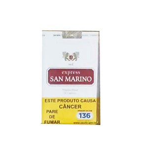 Cigarro San Marino Maco Vermelho - Embalagem 10X1 UN - Preço Unitário R$3,82