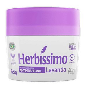 Desodorante Creme Herbissimo Lavanda - Embalagem 12X55 GR - Preço Unitário R$4,88
