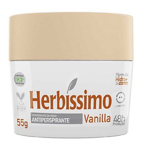 Desodorante Creme Herbissimo Vanilla - Embalagem 12X55 GR - Preço Unitário R$4,93