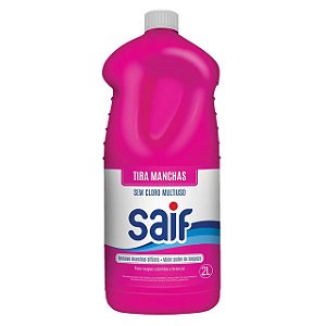 Tira Manchas Liquido Saif Sem Cloro - Embalagem 6X2 L - Preço Unitário R$14,87