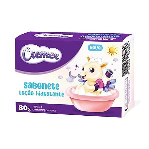 Sabonete Infantil Cremer Hidratante Branco - Embalagem 12X80 GR - Preço Unitário R$1,78