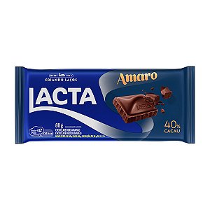 Chocolate Lacta Amaro - Embalagem 17X80 GR - Preço Unitário R$6,31