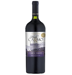 Vinho Monte Carmo Tinto Suave Vidro - Embalagem 12X1 LT - Preço Unitário R$13,64