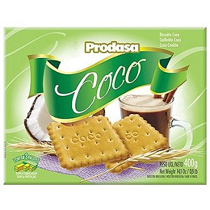 Biscoito Prodasa Coco - Embalagem 12X400 GR - Preço Unitário R$4,86