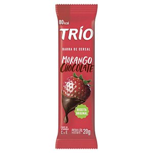 Barra De Cereal Trio Morango E Chocolate - Embalagem 12X20 GR - Preço Unitário R$1,38
