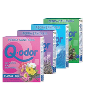 Desinfetante Sanitario Q-Odor Pedra Sortido - Embalagem 36X1 UN - Preço Unitário R$1,98
