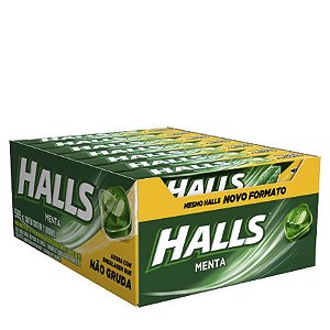 Drops Halls Menta - Embalagem 21X1 UN - Preço Unitário R$1,25