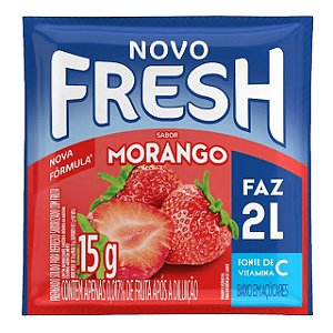 Refresco Em Po Fresh Semi Adoçado Morango - Embalagem 15X15 GR - Preço Unitário R$1,23