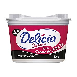 Margarina Delicia Supreme 82% Lipidios Com Sal - Embalagem 12X500 GR - Preço Unitário R$8,22