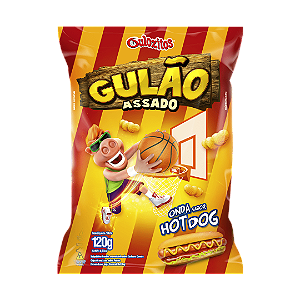 Salgadinho Laminado Gulao Hot Dog - Embalagem 10X120 GR - Preço Unitário R$3,16