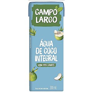 Agua De Coco Campo Largo Tetrapack - Embalagem 24X200 ML - Preço Unitário R$3,64
