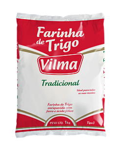 Farinha De Trigo Vilma Tradicional Tipo 1 Embalagem Plastico - Embalagem 10X1 KG - Preço Unitário R$4,15