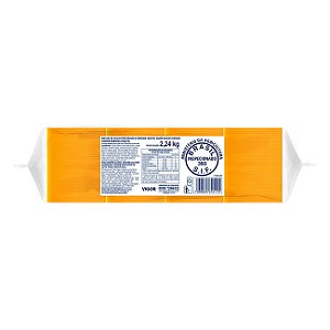 Queijo Cheddar Fatiado Vigor Peça 2,24kg - Embalagem 1X2,24 KG