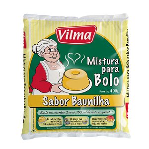 Mistura Para Bolo Vilma Baunilha Sache - Embalagem 12X400 GR - Preço Unitário R$4,13