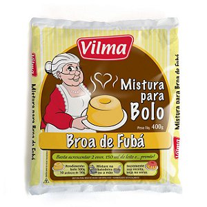 Mistura Para Bolo Vilma Broa De Fuba Sache - Embalagem 12X400 GR - Preço Unitário R$4,09