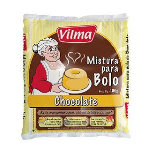 Mistura Para Bolo Vilma Chocolate Sache - Embalagem 12X400 GR - Preço Unitário R$4,76