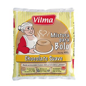 Mistura Para Bolo Vilma Chocolate Suave Sache - Embalagem 12X400 GR - Preço Unitário R$4,13