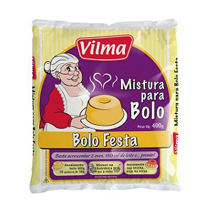 Mistura Para Bolo Vilma Festa Sache - Embalagem 12X400 GR - Preço Unitário R$4,44