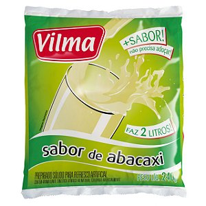 Refresco Em Po Adocado Vilma Abacaxi - Embalagem 12X240 GR - Preço Unitário R$2,56