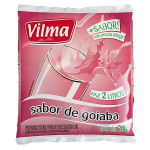 Refresco Em Po Adocado Vilma Goiaba - Embalagem 12X240 GR - Preço Unitário R$2,6