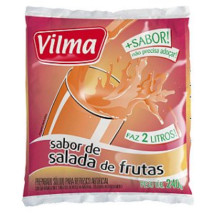 Refresco Em Po Adocado Vilma Salada De Frutas - Embalagem 12X240 GR - Preço Unitário R$2,64