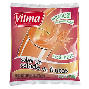Refresco Em Po Adocado Vilma Salada De Frutas 240Gr - Embalagem 12X240 GR - Preço Unitário R$3,07