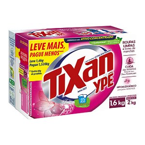 Detergente Lava Roupas Em Po Tixan Maciez Promocional Caixa - Embalagem 9X1,6 KG - Preço Unitário R$14,37