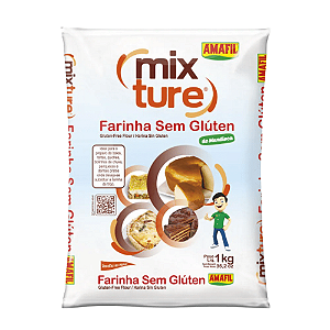 Farinha De Mandioca Amafil Mixture Sem Gluten - Embalagem 10X1 KG - Preço Unitário R$11,19