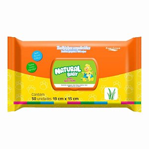 Lenco Umedecido Toalha Natural Baby Wipe - Embalagem 1X50 UN