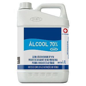 Alcool Liquido Institucional  Start 70%  5 Litros - Embalagem 1X5 LT