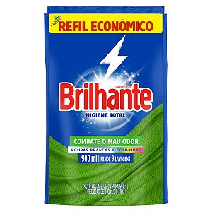 Lava Roupas Liquido Brilhante Higiene Total Sache - Embalagem 12X900 ML - Preço Unitário R$10,9