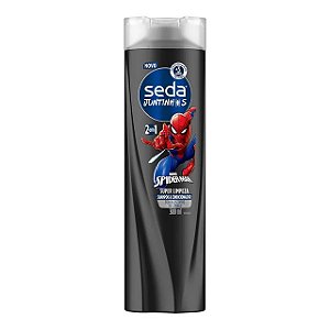 Shampoo Infantil Seda Juntinhos 2 Em 1 Super Limpeza Homem Aranha (Shampoo + Condicionador) - Embalagem 1X300 ML