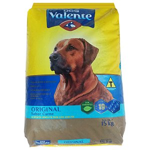 Racao Para Cachorro Dog Valente Original Adulto Sabor Carne - Embalagem 1X15 KG