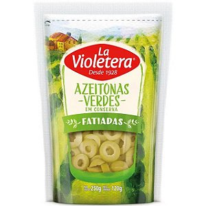 Azeitona Verde La Violetera Fatiada Sache - Embalagem 24X120 GR - Preço Unitário R$5,48