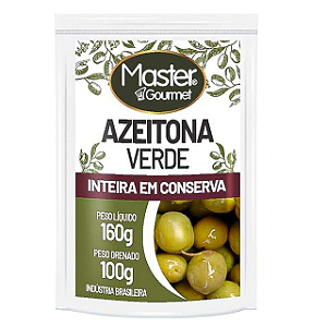 Azeitona Verde Master Gourmet Sache - Embalagem 24X100 GR - Preço Unitário R$2,23