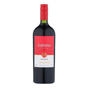 Vinho Galiotto Tinto Suave - Embalagem 12X1 LT - Preço Unitário R$23,3